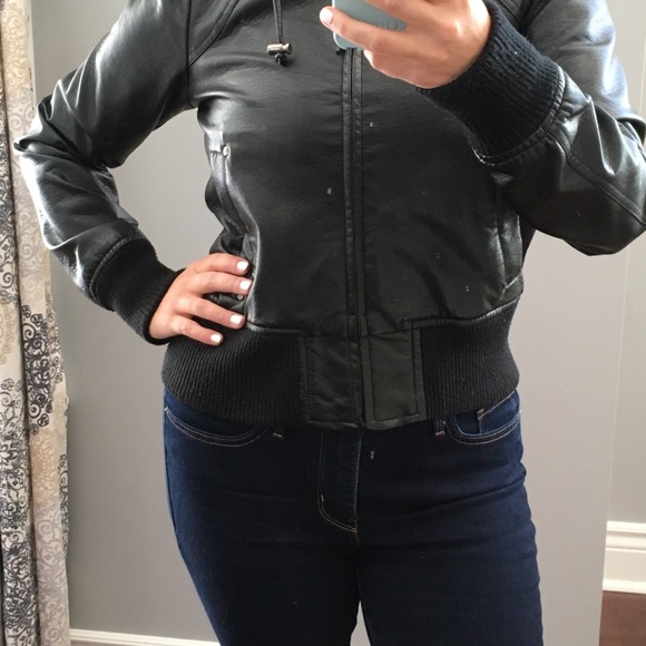 Faux Leather Jacket Black - Picture 2 of 4